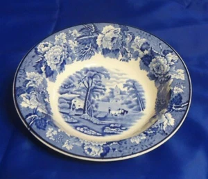 Wood & Sons "Enoch Wood's English Scenery" RIMMED CEREAL BOWL Blue Backstamp - Picture 1 of 7