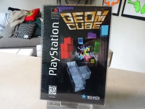 Technos Geom Cube PS1 PlayStation 1 1995 Long Box - CIB TESTED W. FOAM & MANUAL - Picture 1 of 7