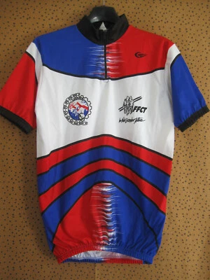 Maillot cycliste Lourdes FFCT Bleu blanc rouge Cyclo Club jersey - M - Photo 1/4