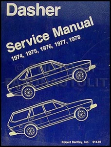 1978 Volkswagen Dasher Bentley Repair Shop Manual 78 VW - Bild 1 von 2