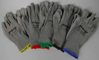 LOT OF 144 Pairs LIBERTY P-GRIP WORK GLOVES GREY PU POLYURETHANE PALM SP4639G