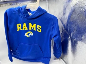 LOS ANGELES RAMS BEBÉ Y NIÑO PEQUEÑO NIÑOS NFL POLAR SUDADERA CON CAPUCHA 4T BOLSILLO CANGURO - Imagen 1 de 3