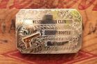 Vtg Comstock German Silver Gun Club Sharpshooter Western Trophy Belt Buckle 1991