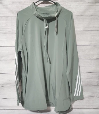 Adidas Mujeres Grandes Iconos Cubierta Completa Cuello Simulado Manga Larga Pullover Chaqueta de Entrenamiento Foto 1 de 4