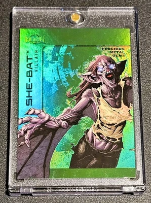 2025 SkyBox Metal Universe Batman 158 She-Bat 5/10 Green PMG Precious Metal Gems - Image 1 of 3