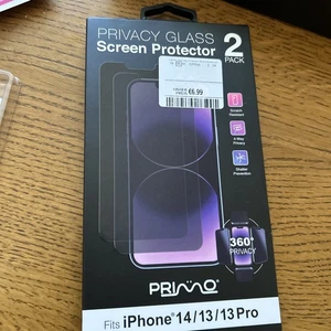1x privacy screen protector für IPhone 14/13/ 13 Pro Schutzfolie, Glasfolie, - Bild 1 von 7