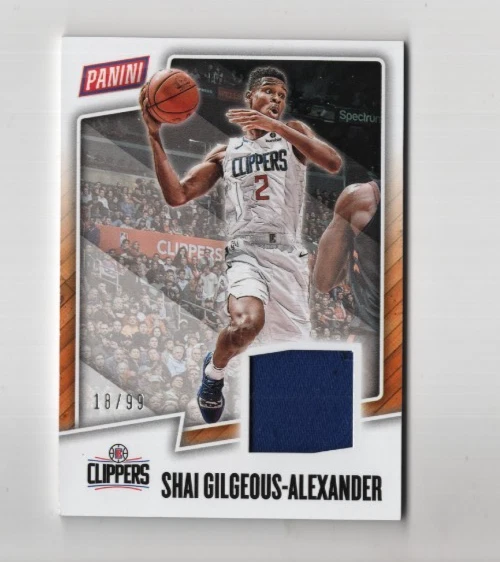 SHAI GILGEOUS-ALEXANDER 2019 PANINI FATHER'S DAY BASKETBALL JERSEY PATCH #D /99 - Image 1 of 2