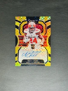 2018 Panini Select NICK CHUBB GOLD Prizm /10 Rookie Signature SSP Rookie Auto RC - Picture 1 of 2