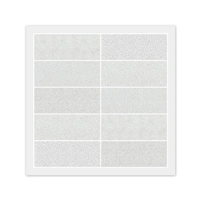 Lot of 10 Fat Quarters, WHITE on WHITE, 100% Cotton Fabric Bundle, 5 Prints 2 Ea - Image 1 of 4