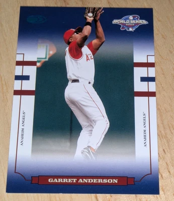 Garret Anderson 2004 Donruss Playoff WORLD SERIES PLATINUM #WS-9 #'ed /25 - Image 1 of 3