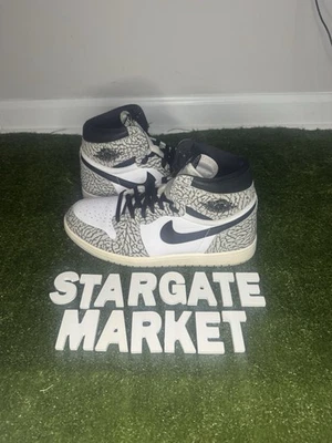 Size 10.5 - Air Jordan 1 Retro OG High White Cement - Image 1 of 4