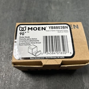 Gancho de una sola bata de níquel cepillado Moen YB8803BN 90 grados serie - Imagen 1 de 1