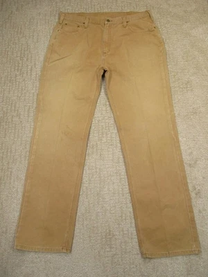 Carhartt Jeans Men 40x34 Brown Relaxed Straight Fit Pants Light Wash Faded Denim - Image 1 of 4