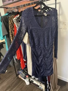 Bettina Liano Navy Bodycon Dress Size 10 - Picture 1 of 5