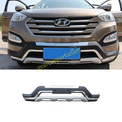 Tablero de alerón difusor parachoques delantero plateado negro para Hyundai Santa Fe 13-2016 Foto 1 de 4