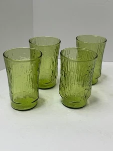 Anchor Hocking Avocado Grün Pagode Trinkglas Becher 4" 3er Set - Bild 1 von 4