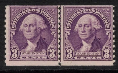 USA Scott 721 Horizontal Coil Line Pair Mint Hinged (1932) - Image 1 of 2