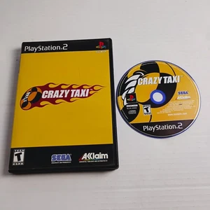 Crazy Taxi PS2 PlayStation 2 custodia nera etichetta e solo disco testato  - Foto 1 di 10