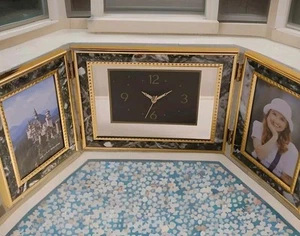 Elegant CLOCK with Fold-Out Photo/Picture Frames New - Picture 1 of 6
