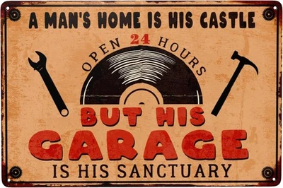 Acessórios para caverna masculina decoração de parede garagem quarto vintage placas de parede a - Imagem 1 de 4