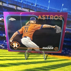 2024 Topps Chrome Pink Refractor Josh Hader #162 Houston Astros - Picture 1 of 2