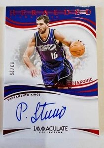 Peja Stojakovic 2024-25 Panini Immaculate Heralded Autograph Auto /25 - Imagen 1 de 2