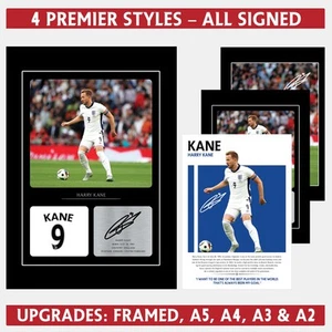 Harry Kane Signed Photo England Poster Autographed Print Football Gifts Wall Art - Picture 1 of 10
