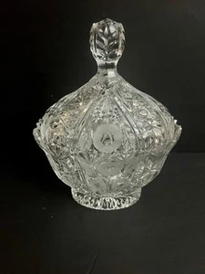 Vintage Shannon Crystal Designs of Ireland 24% Lead Crystal Covered Candy Dish - Picture 1 of 6