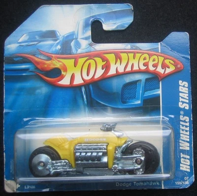 Hot Wheels Stars Mattel 2007 Motorrad Dodge Tomahawk gelb #155 2007 OVP - Bild 1 von 2