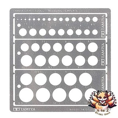 NOUVEAU pochoir circulaire Tamiya 74150 PE (3) 1-12,5 mm outils artisanaux mo... - Photo 1/3