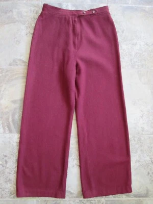 Pantalones para mujer College Town vintage 27x27 pierna ancha recta tiro alto lana roja Foto 1 de 4