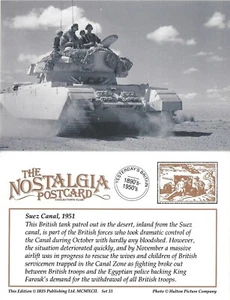 Postcard British Tank Suez Canal Egypt 1951 Crisis - Nostalgia - Picture 1 of 3
