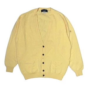 Pringle Of Scotland Men’s Yellow Lambswool Cardigan - Picture 1 of 7