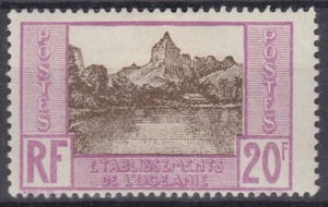 TIMBRE OCEANIE BAIE DE MOOREA 20F N° 79 NEUF * GOMME AVEC CHARNIERE FORTE - Picture 1 of 2