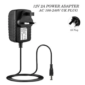 Mains Transformer 12V 2A  UK Plug AC/DC Adapter Power Supply Charger - Picture 1 of 21