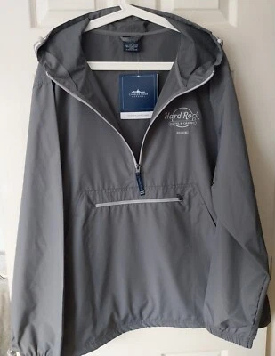 HARD ROCK, NEW, Jacket,  Raincoat, Windbreaker ,Mens Grey ,Hooded size: 2XL, XXL - Image 1 of 4