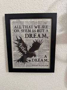 Raven Poster - Vintage Wall Art - 10x12 framed - Picture 1 of 3
