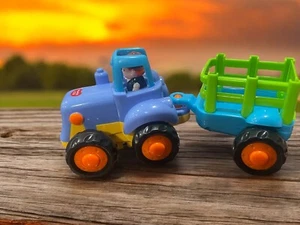 Tractor And Trailer Toys For Toddlers Farm Toy Preschool 7x4x3.5 Inches New - Picture 1 of 6