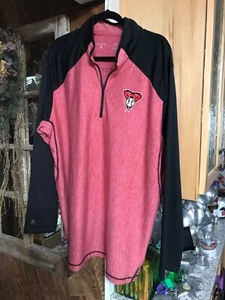 D BACKS ANTIGUA 2XL MEN DIAMONDBACKS MAJOR LEAGUE 3/4 ZIP RED/BLACK LS SHIRT NEW - Picture 1 of 6