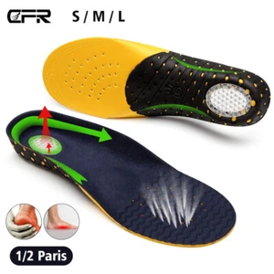 Orthotic Shoe Insoles Inserts Flat Feet Gel High Arch Support Plantar Fasciitis - Picture 1 of 18