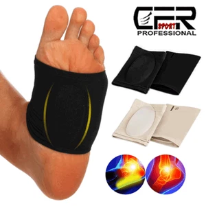 Compression Arch Support Plantar Fasciitis Gel Pad Brace Sleeve Ankle Foot Wrap - Picture 1 of 19