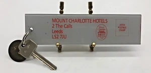 Llavero y llavero Mount Charlotte Hotels A36 Leeds Inglaterra vintage - Imagen 1 de 9