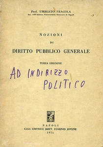 LIBRO- NOZIONI DI DIRITTO PUBBLICO GENERALE - Picture 1 of 1