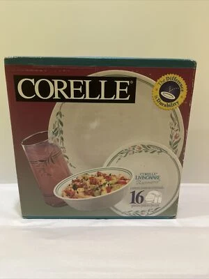 Raro Juego de Vajilla Corelle ROSEMARIE Flores DE COLECCIÓN 16 Piezas - Nuevo Sellado Foto 1 de 4