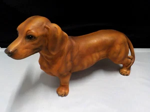 GRANDE STATUINA BASSOTTO ROSSO MARRONE UCTCI POTTERY JAPAN USATA IN OTTIME CONDIZIONI - Foto 1 di 8