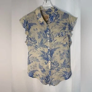 CHASER GAZE FLATTERÄRMEL French Toile SHIRT SMALL - Bild 1 von 5