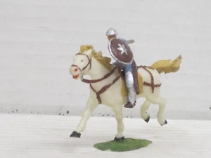 cavallo/cavallo da equitazione bianco con normanno senza scatola Elastolin 4 cm circa 1:43 V.21 - Foto 1 di 4
