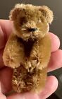 Rare Schuco 1930's Miniature Tiny Piccolo Bear mohair Dk Brown 2”