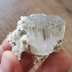 136ct Bicolor Beryl w. Matrix - Morganite & Goshenite / Pakistan / Rough Crystal - Foto 1 di 14