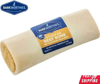 Лакомство для собак Barkworthies жевательная набивка говядина голень кости арахисовое масло 3-4 дюйма / 5-6 дюймов - Изображение 1 из 4